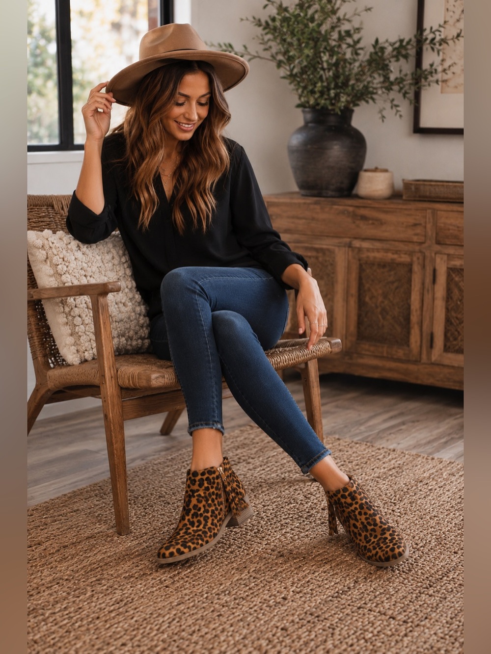 NIB Bonnibel Maury-3 Leopard Print Tassel Ankle Booties | Size 6.5